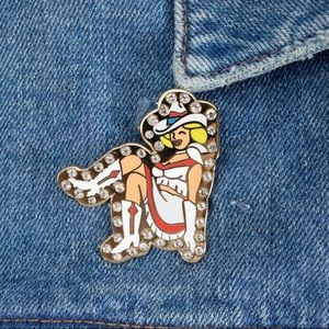 Dolly Rhinestone Cowgirl Pin - 1.5″ - NWT